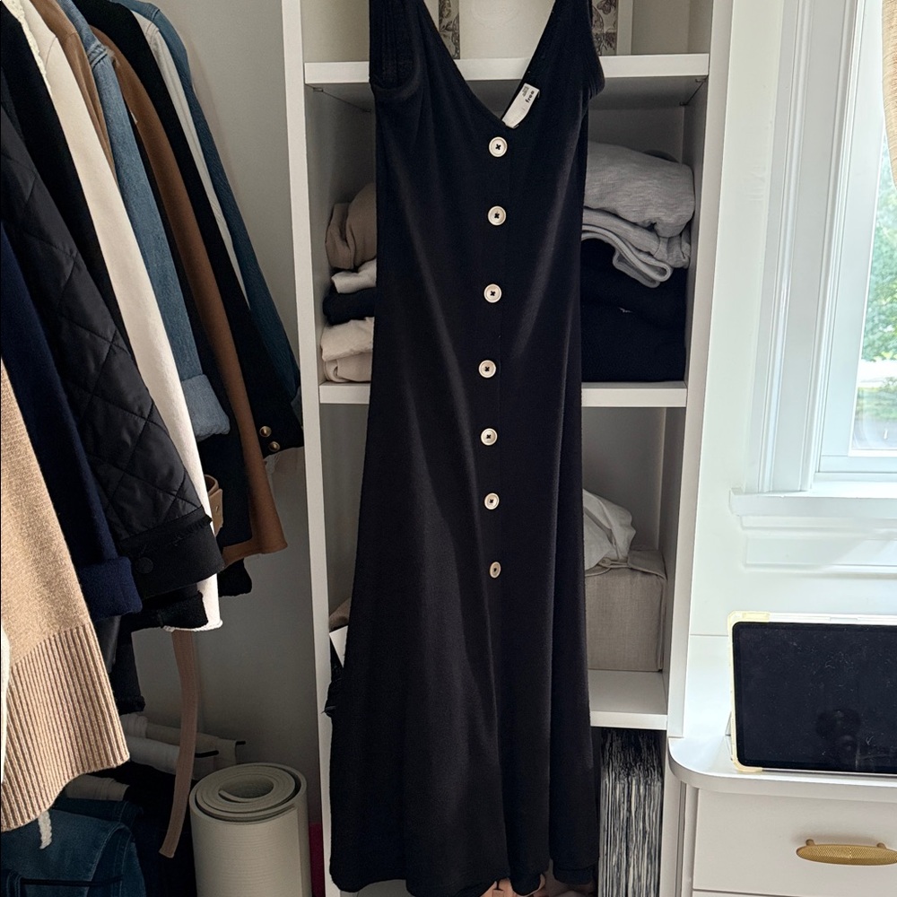 Aritzia Black Midi Dress - Picture 2 of 2